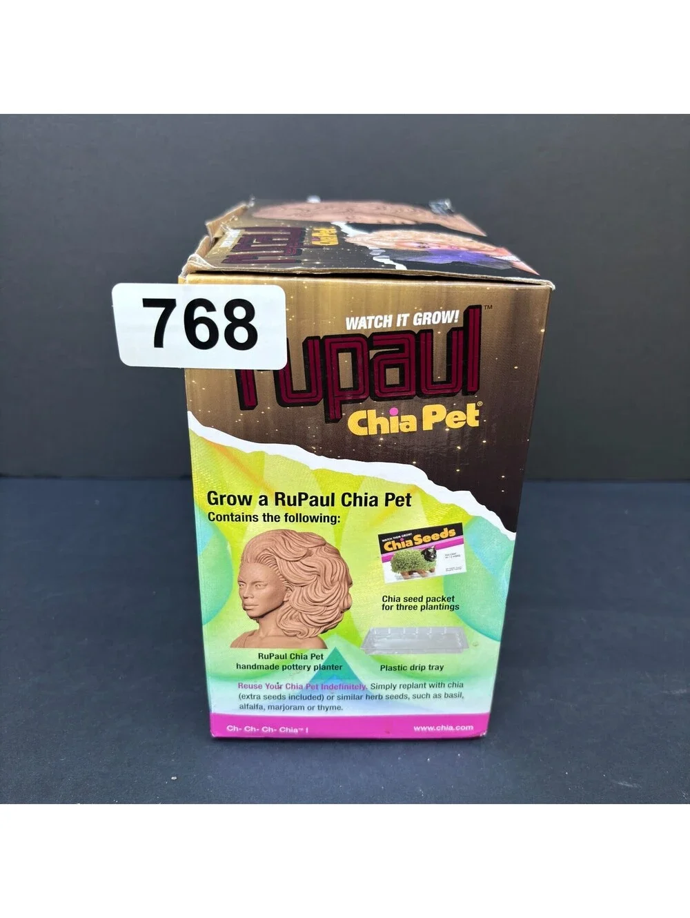 RuPaul Drag Queen Chia Pet Bust, Limited, Decorative Planter Gift